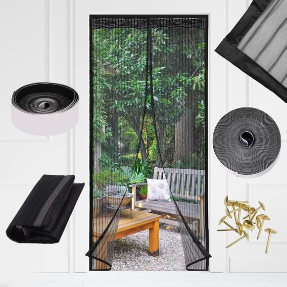 Magnetic Screen Door - Self Sealing, Heavy Duty, Keep Bugs Out, Pet and Kid Frie - Picture 1 of 4